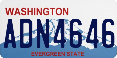 WA license plate ADN4646