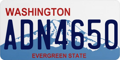 WA license plate ADN4650