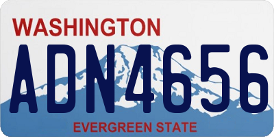 WA license plate ADN4656