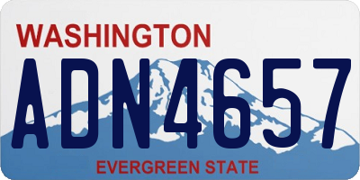 WA license plate ADN4657