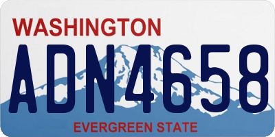 WA license plate ADN4658