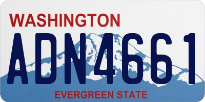WA license plate ADN4661