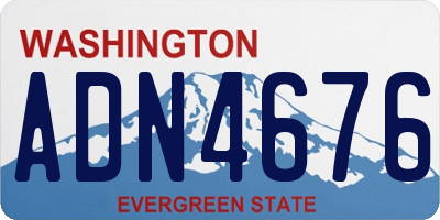 WA license plate ADN4676