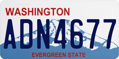 WA license plate ADN4677