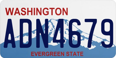 WA license plate ADN4679
