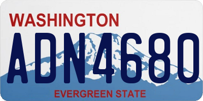 WA license plate ADN4680