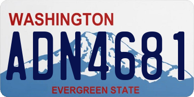 WA license plate ADN4681