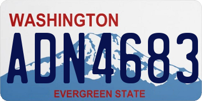 WA license plate ADN4683