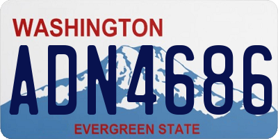 WA license plate ADN4686