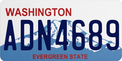 WA license plate ADN4689