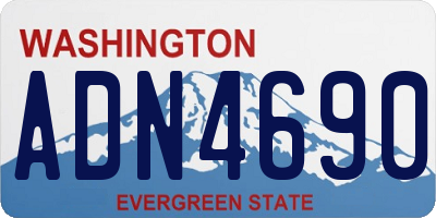 WA license plate ADN4690