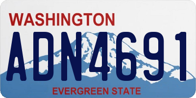 WA license plate ADN4691