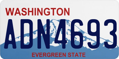 WA license plate ADN4693