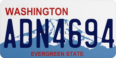 WA license plate ADN4694