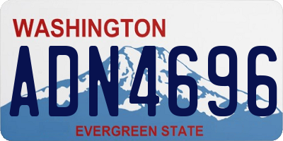 WA license plate ADN4696