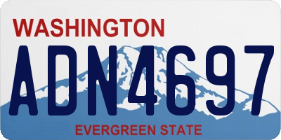 WA license plate ADN4697