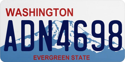 WA license plate ADN4698