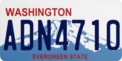 WA license plate ADN4710