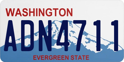 WA license plate ADN4711