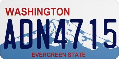 WA license plate ADN4715