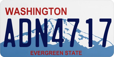 WA license plate ADN4717
