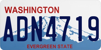 WA license plate ADN4719
