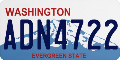WA license plate ADN4722