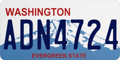 WA license plate ADN4724