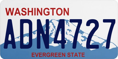 WA license plate ADN4727