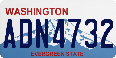 WA license plate ADN4732
