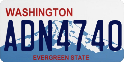 WA license plate ADN4740