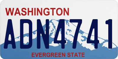 WA license plate ADN4741