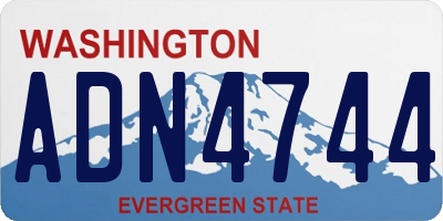 WA license plate ADN4744