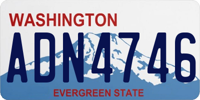WA license plate ADN4746