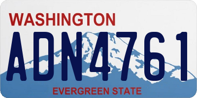 WA license plate ADN4761