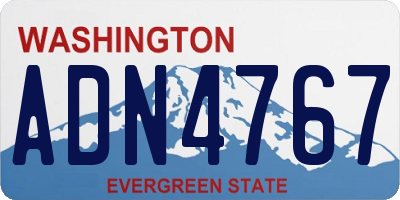 WA license plate ADN4767