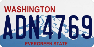 WA license plate ADN4769