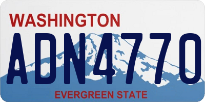 WA license plate ADN4770