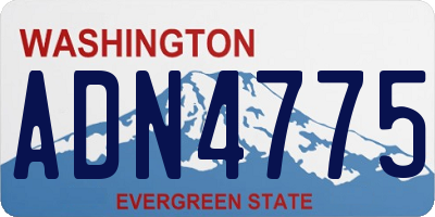 WA license plate ADN4775