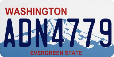 WA license plate ADN4779