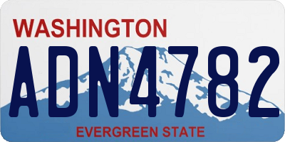 WA license plate ADN4782