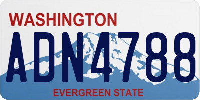 WA license plate ADN4788