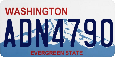 WA license plate ADN4790