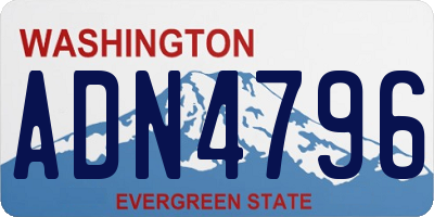 WA license plate ADN4796