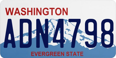 WA license plate ADN4798