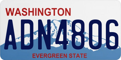 WA license plate ADN4806