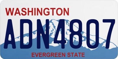 WA license plate ADN4807
