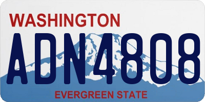 WA license plate ADN4808