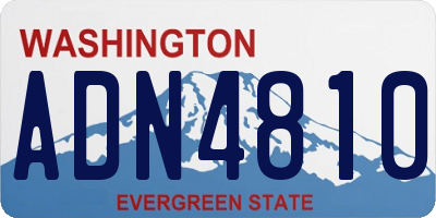 WA license plate ADN4810
