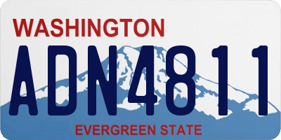 WA license plate ADN4811